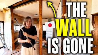 The Wall is GONE + We Had a Burst Pipe Disaster | Japan Renovation