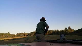 redneck speed load on a 20 gauge shotgun, always worth practicing, good luck for bird season!
