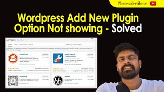 Wordpress Add new plugin option not showing solved in 2021 | Plugin options not showing in wordpress