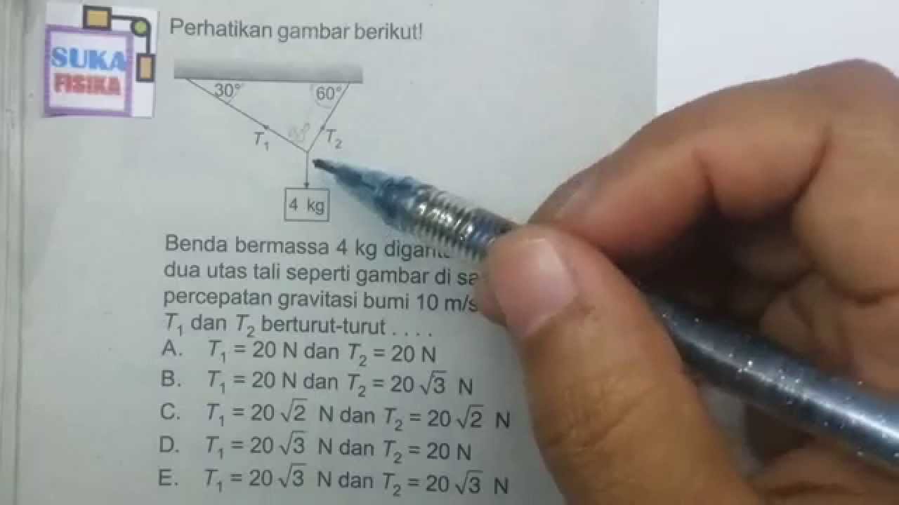 Contoh Soal Tegangan Tali T1 Dan T2