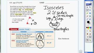 GEOM 4.8 Example 1  Isosceles Triangle Theorem and Converse