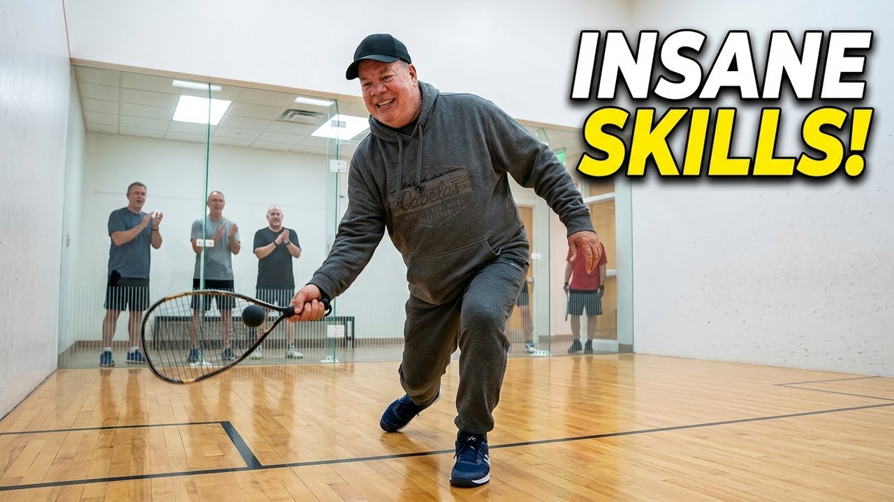 Racquetball friends show what they've got - YouTube