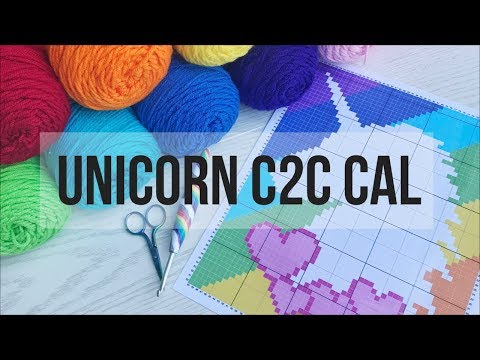 Rainbow Unicorn C2C Crochet Blanket-Heartsprinkle CAL @heartsprinkle
