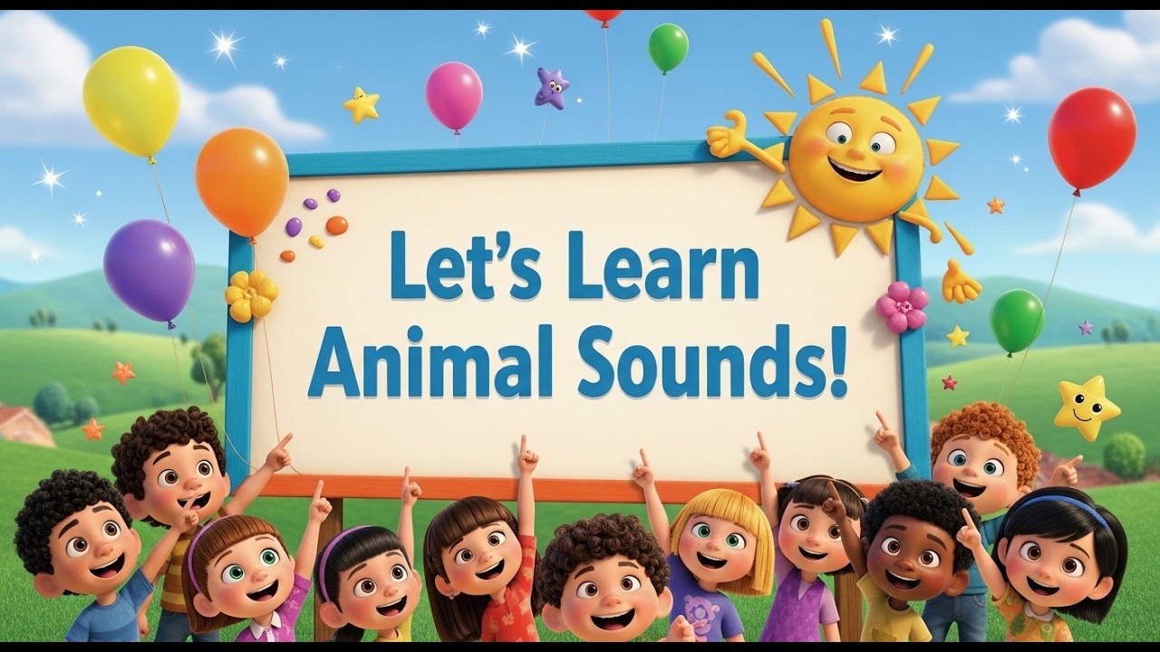 Animal Sounds Song 🐶🐮 Learn Animal Names & Sounds for Kids Fun 3D ...