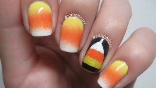 Candy Corn Nail Art Tutorial