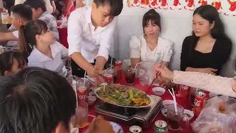 Cơ sở nấu tiệc cưới tình thương đãi tiệc cưới vu quy ở xã Tân điền nhà  chị Duyên tiệc cưới 30 mâm