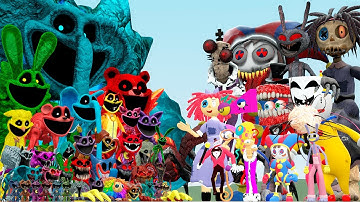 ALL POPPY PLAYTIME CHAPTER 4 CHARACTERS VS AMAZING DIGITAL CIRCUS (Garry