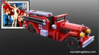 Wood Toy Plans - 1932 Fire Engine Number 36 Visit us at: http://toymakingplans.com. The Fire Engine wood toy plans are available as a PDF download. The plans are precisely