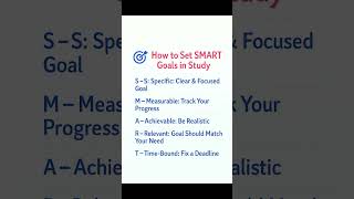 How To Set Smart Goals In Study Study Hacks