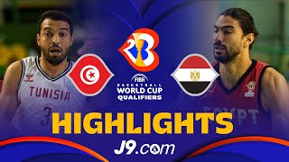 🇹🇳 Tunisia vs 🇪🇬 Egypt | J9 Basketball Highlights - #FIBAWC 2023 Qualifiers