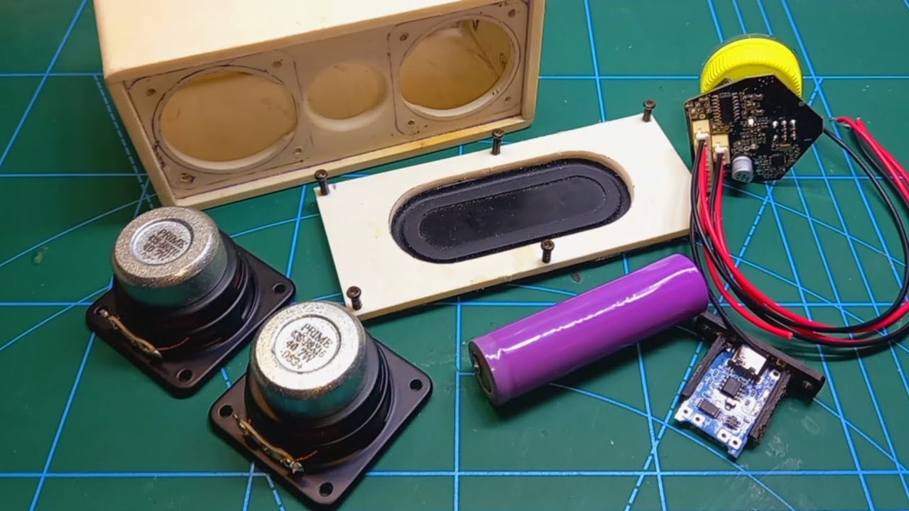 Assembling a Bluetooth speaker using a PVC box