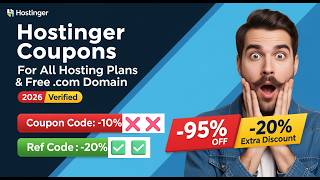 Hostinger Coupon Code 2026 : Up To 95% OFF + Free Domain