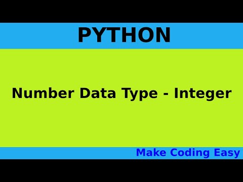 Number Data Type - Integer