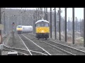 Caledonian Sleeper 86101 passing Northallerton