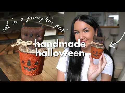 Black Cat in a Pumpkin Pot Tutorial - Handmade Halloween 2026 #2 🎃