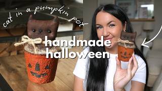 Black Cat in a Pumpkin Pot Tutorial - Handmade Halloween 2026 #2 🎃