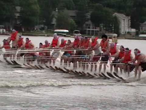 Lake St Louis water ski club 2010 men&#39;s line - YouTube