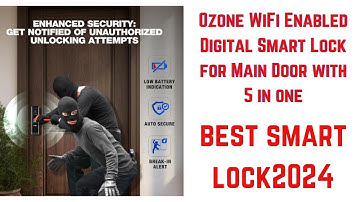 Ozone WiFi Enabled Digital Smart Lock for Main Door with 5 in one/best smart lock2024