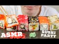ASMR Eating (No Talking) Sushi Platter Роллы Филадельфия, Калифорния | EVA ASMR 먹방