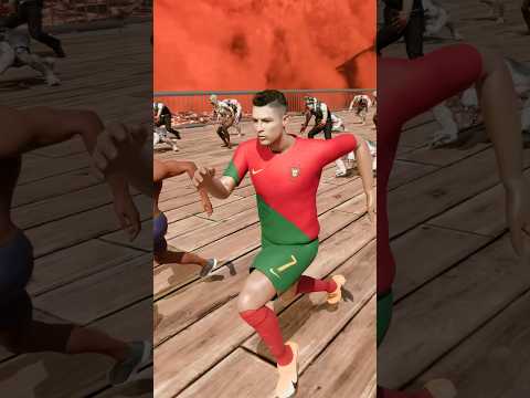 Ronaldo helps Messi & Ishowspeed run away from zombie apocalypse #shorts