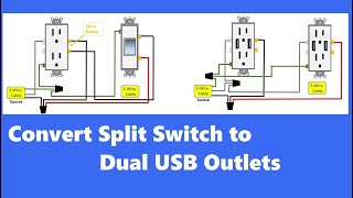 Convert Split Switch to Dual USB Outlets (Detailed Version)