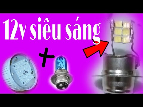 Video Chế đèn xe gắn máy siêu sáng từ bóng led hỏng - youtube