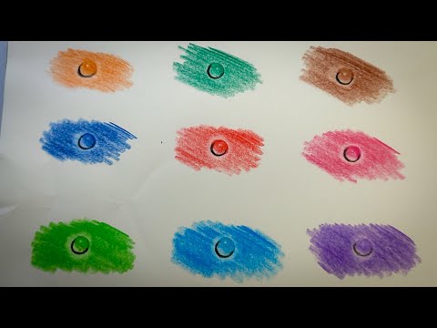 สอนวาดภาพหยดน้ำ ด้วยสีไม้ How to draw Water drop