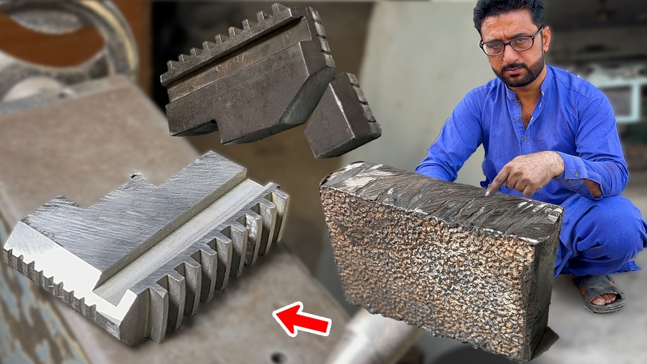 Lathe Expert Recreates a Destroyed Chuck Jaw by Hand | Mind-Blowing Lathe Chuck Jaw Restoration
