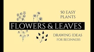 How to draw easy zentangle flowers and plants I Easy floral doodle ideas for beginners