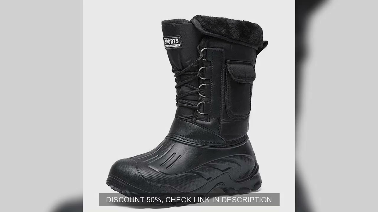 Men Winter Snow Boots Outdoor Fishing Shoes Snow Trekking Shoes 2024 New Male Outdoor Walking Fishin