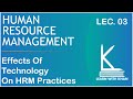 Technology - Types and Impacts in Urdu/Hindi | Role of Technology [HRM Guide] | Human Resource