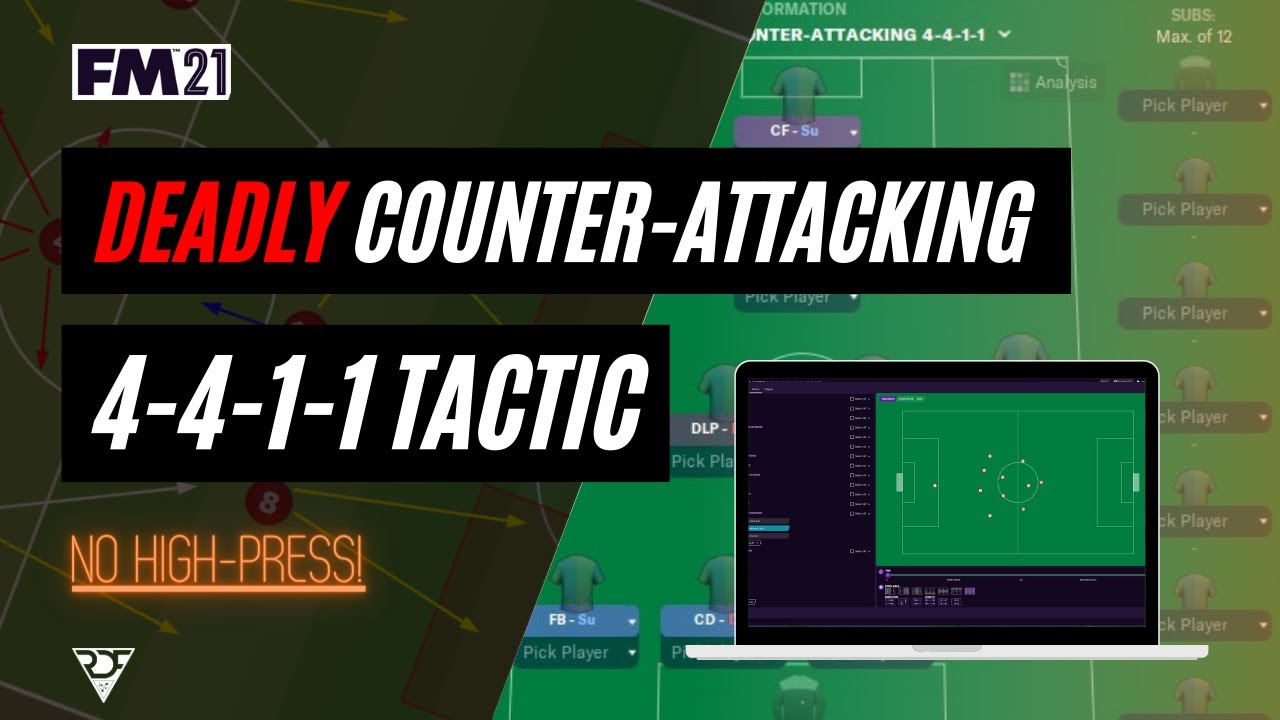 Deadly Counter Attacking 4 4 1 1 No High Press Best Fm21 Tactics Youtube