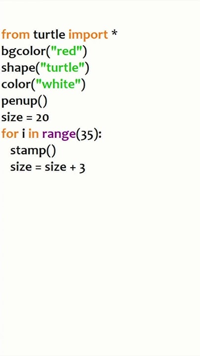 Stamp Turtle Spiral Pattern | Python Turtle | Working With Smile - YouTube