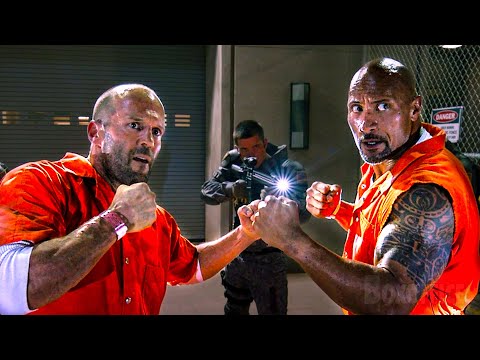 The Rock & Jason Statham VS an Entire Prison | The Fate of the Furious | CLIP