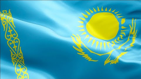 Kazakhstan waving flag. National 3d Almaty flag waving. Sign of Kazakh‎. Kazakhstan flag Full HD