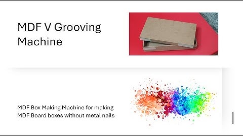 MDF V Grooving on Manual V Grooving Machine