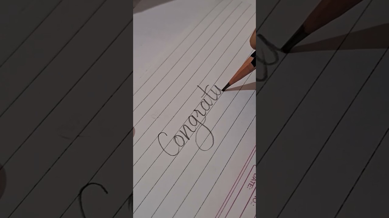 calligraphy- Congratulations by pencil