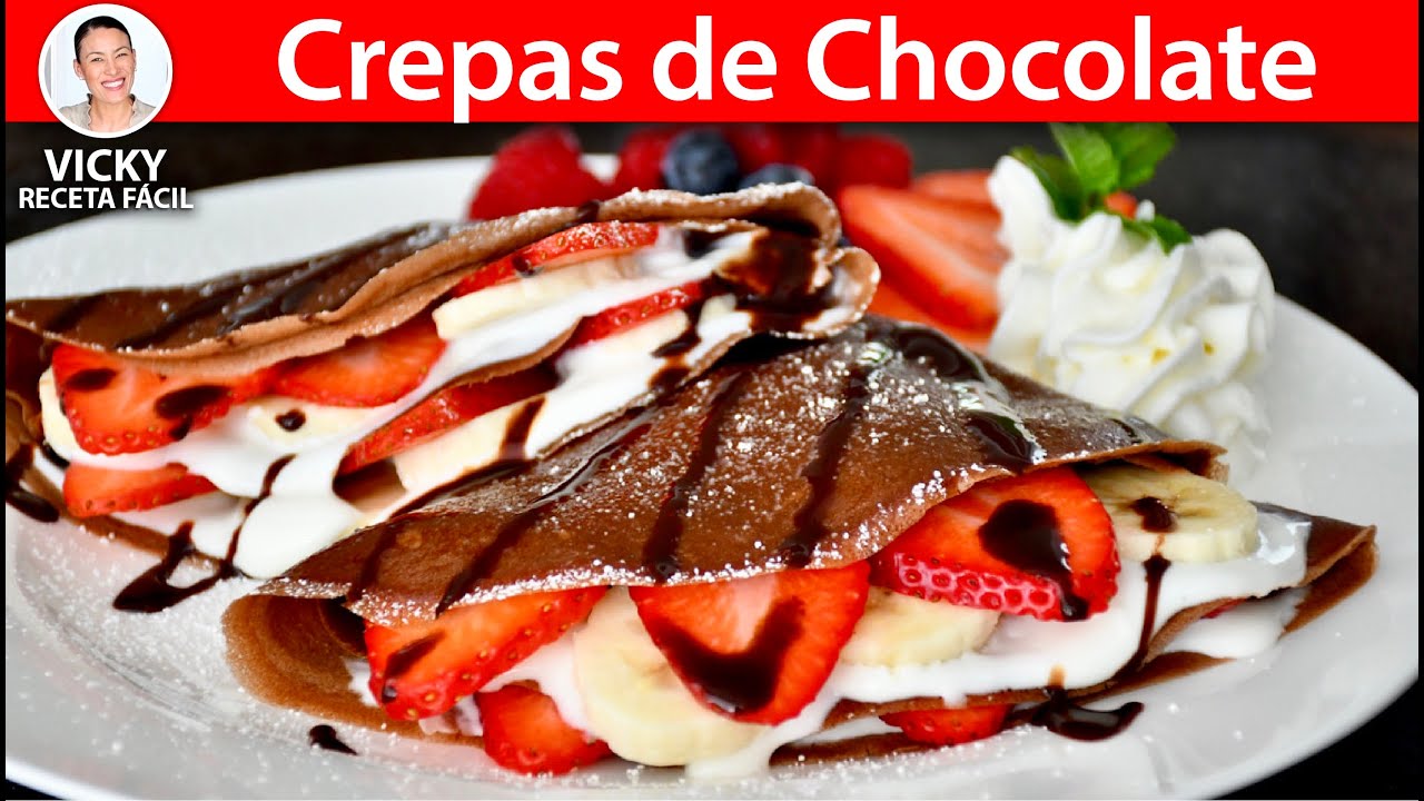 CREPAS DE CHOCOLATE | Vicky Receta Facil - YouTube