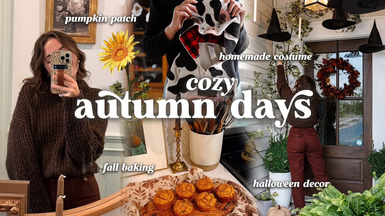 УЮТНЫЕ ОСЕННИЕ ДНИ 🍂☕🧦 | Декор на Хэллоуин в последнюю минуту, самодельные костюмы и посещение ты...