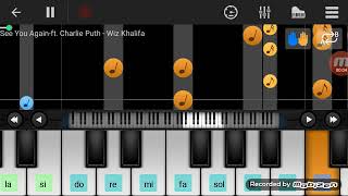 Not piano android see you again 'wiz khalifa' screenshot 1