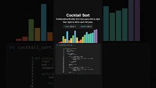 Cocktail Sort Visualized: Bubble Sort's Shaker Brother! 🍸📊