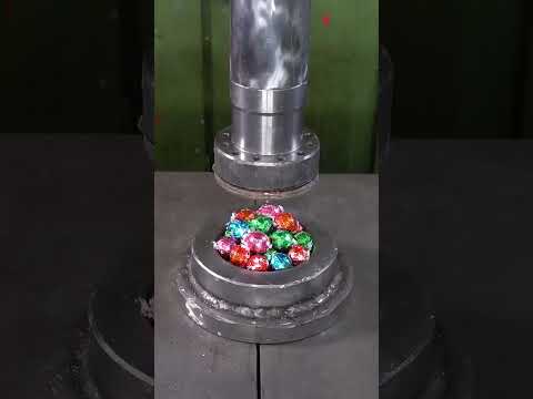 Candy vs  150 ton hydraulic press 🫣 #hydraulicpress #crushing #satisfying #viral