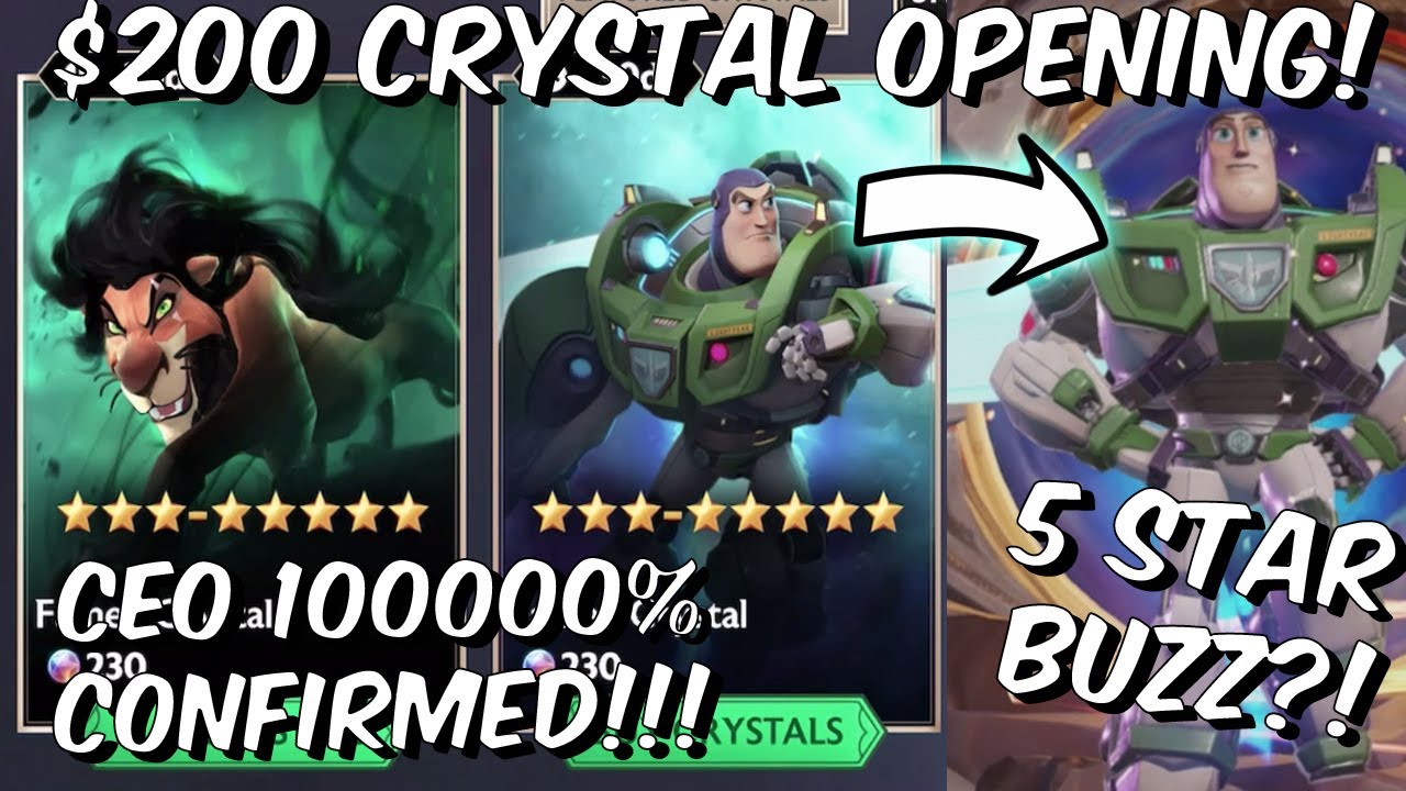 $200 5 Star Buzz Lightyear & Scar Crystal Opening!! - INSANE CEO LUCK!!!! - Disney Mirrorverse