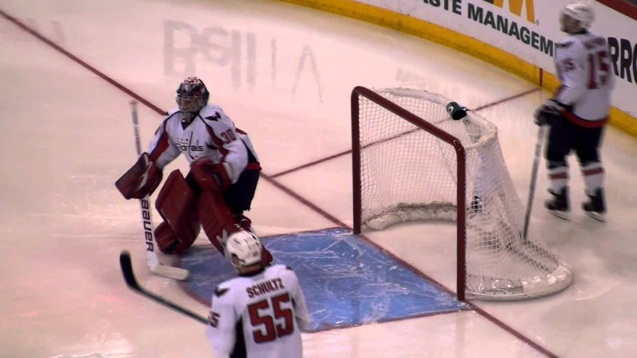 Michal Neuvirth warms up during the Capitals @ Senators hockey game - YouTube