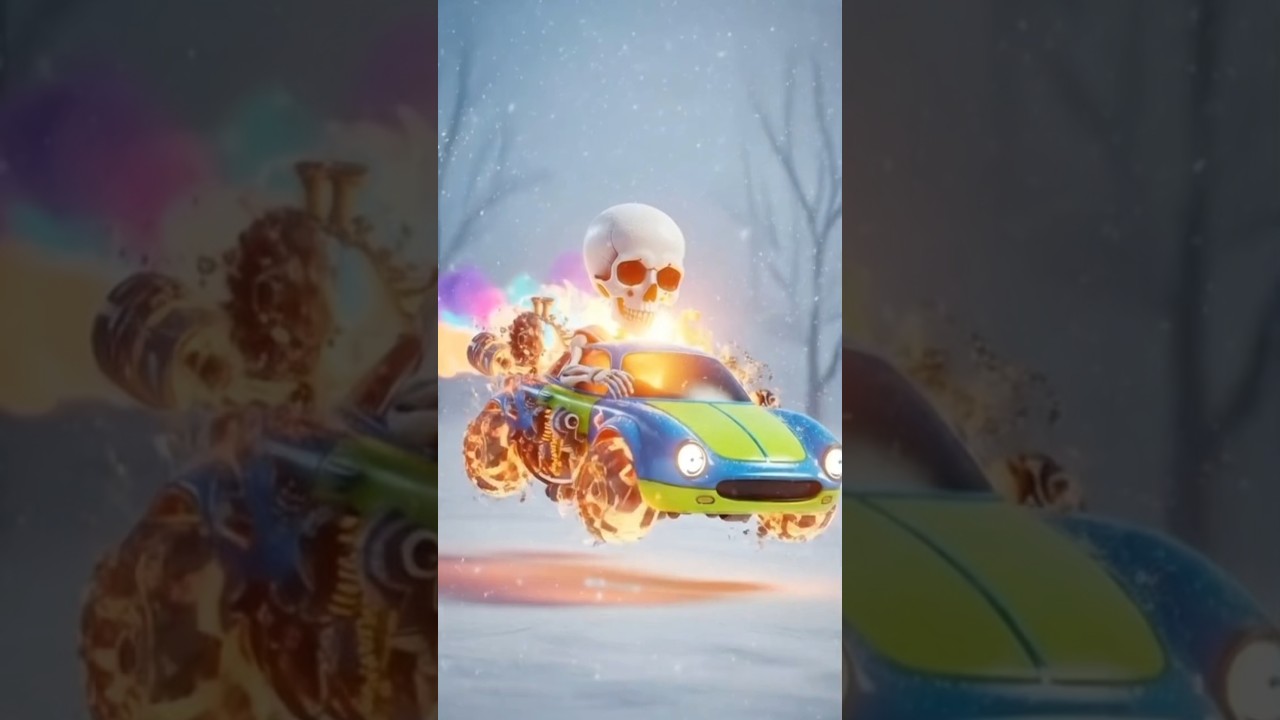 Super Cartoon Skilly | A Heartwarming Snowfield Rescue Story with a Magical Car | 3D Animated Short