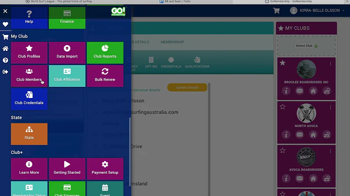 How to edit club details and locate your COC