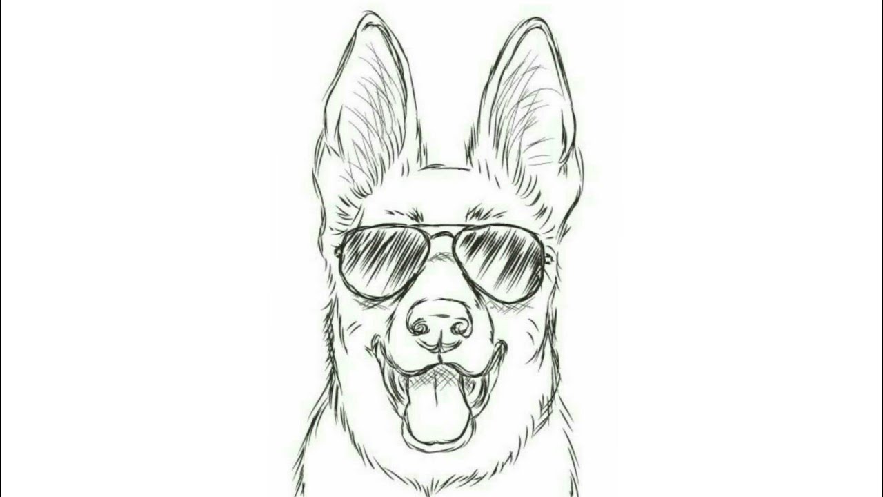 How to make a dog with sunglasses |freestyle| drawing| - YouTube