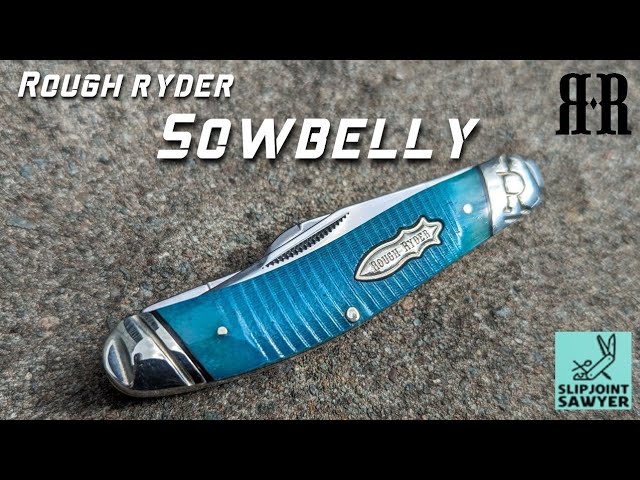 Rough Ryder Black & Blue Sowbelly Stockman Pocket Knife - RR2116