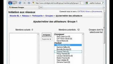 Moodle - Module pratique 4 : créer et gérer les groupes d