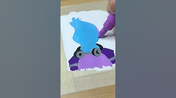 Drawing Wade Ripple from Elemental with Posca Markers 💦👀⚡️ #reels